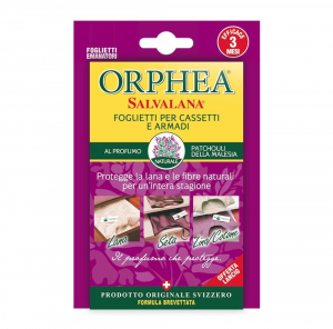Orphea Salvalana 12 foglietti per cassetti e armadi - PATCHOULI DELLA MALESIA