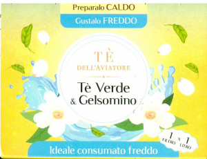 Te Dell'Aviatore Tea Box 10 Filtri Piramidali Caldo/Freddo TE VERDE & GELSOMINO